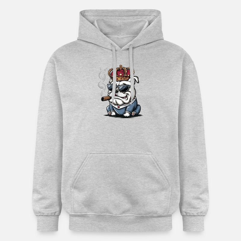 Chien cool - Sweat à capuche Softstyle® Gildan Unisexe - gris clair chiné