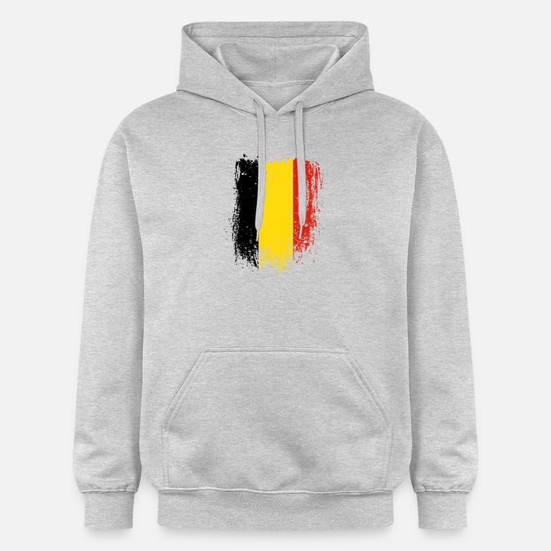 Rayures drapeau belge brossé - Sweat à capuche Softstyle® Gildan Unisexe - gris clair chiné