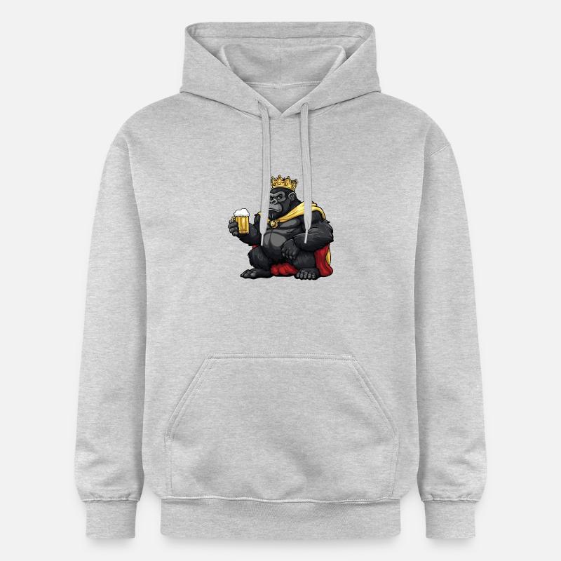 Gorilla Beer Funny - Sweat à capuche Softstyle® Gildan Unisexe - gris clair chiné