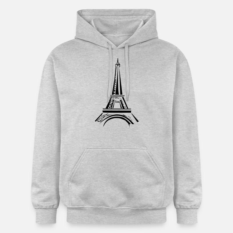 tour Eiffel - Sweat à capuche Softstyle® Gildan Unisexe - gris clair chiné