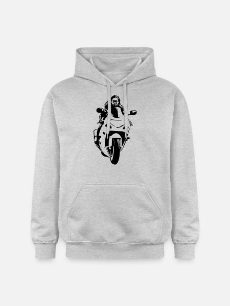 motorcycle vect by CustomStyle - Gildan Unisex Softstyle® Midweight Hoodie - light heather grey