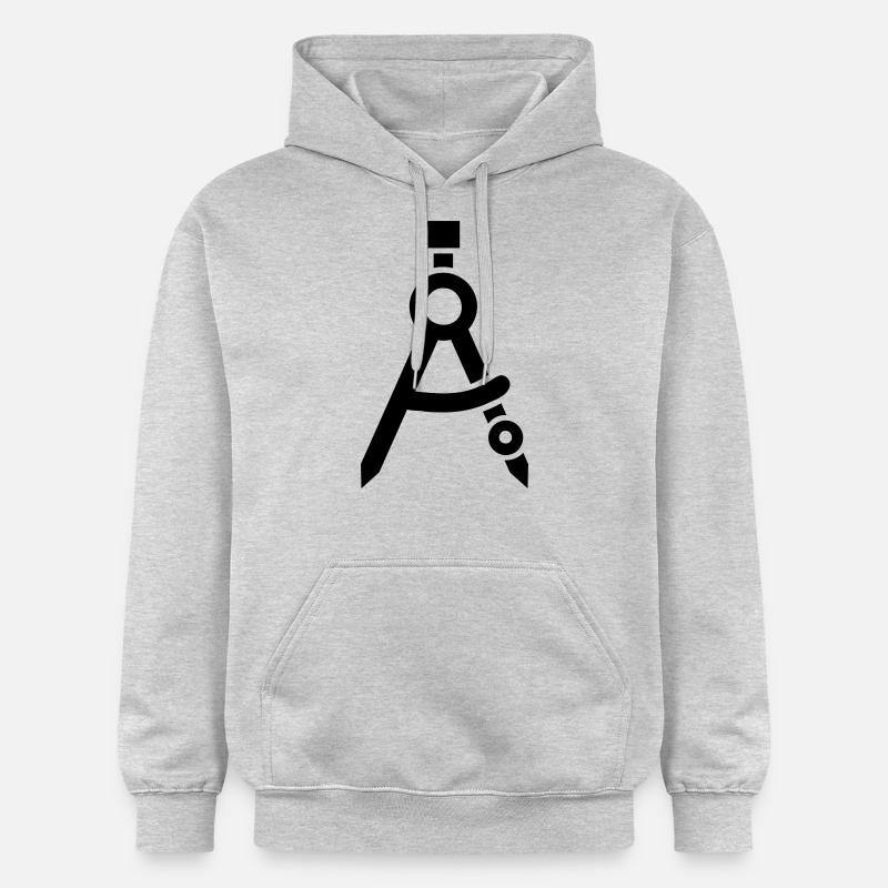 Compas - Sweat à capuche Softstyle® Gildan Unisexe - gris clair chiné