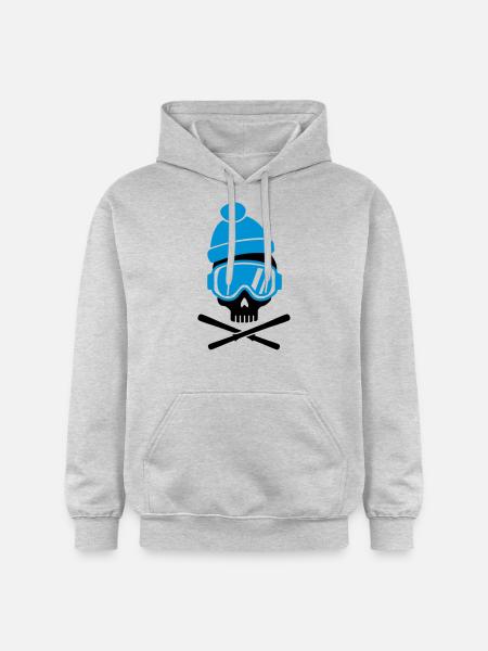 Ski - Gildan Unisex Softstyle® Midweight Hoodie - Hellgrau meliert