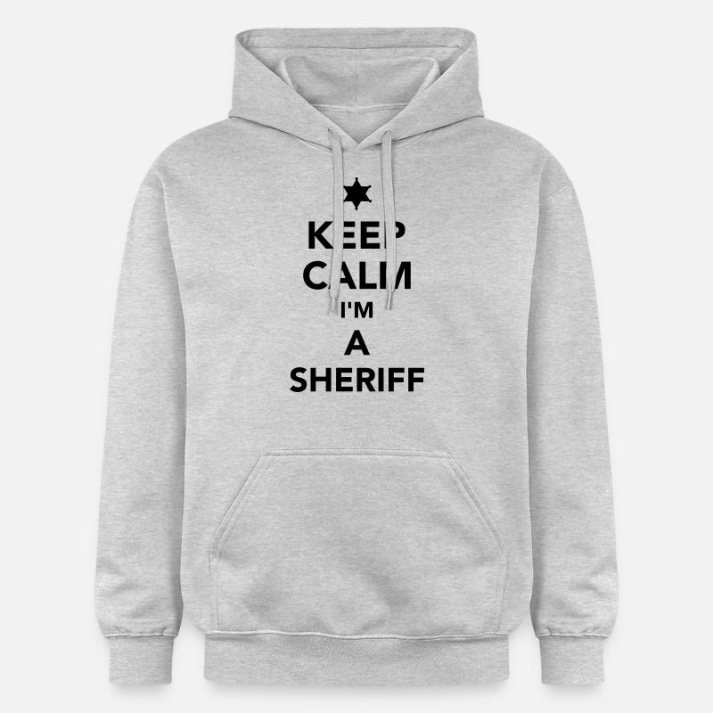 Sheriff - Sweat à capuche Softstyle® Gildan Unisexe - gris clair chiné