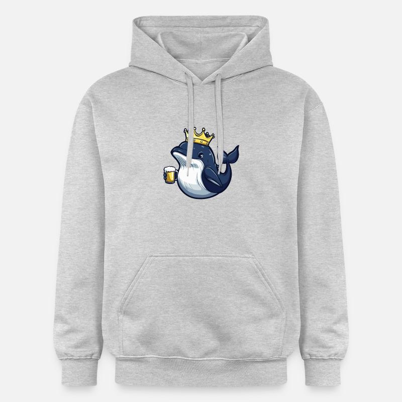 Bière de baleine drôle - Sweat à capuche Softstyle® Gildan Unisexe - gris clair chiné