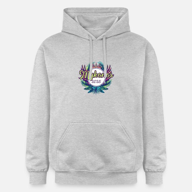 L’équipe de Mykonos 2025 - Sweat à capuche Softstyle® Gildan Unisexe - gris clair chiné