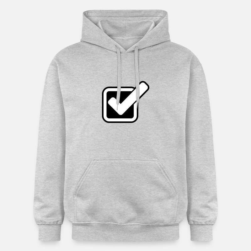 Tick Icône de coche - Sweat à capuche Softstyle® Gildan Unisexe - gris clair chiné