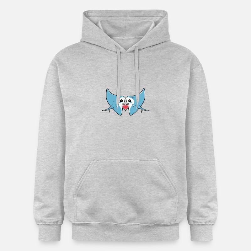 Ray In Love Saint-Valentin - Sweat à capuche Softstyle® Gildan Unisexe - gris clair chiné