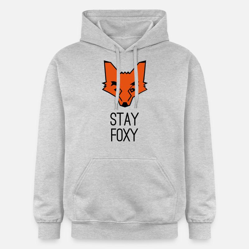 Fuchs stay foxy fox - Sweat à capuche Softstyle® Gildan Unisexe - gris clair chiné