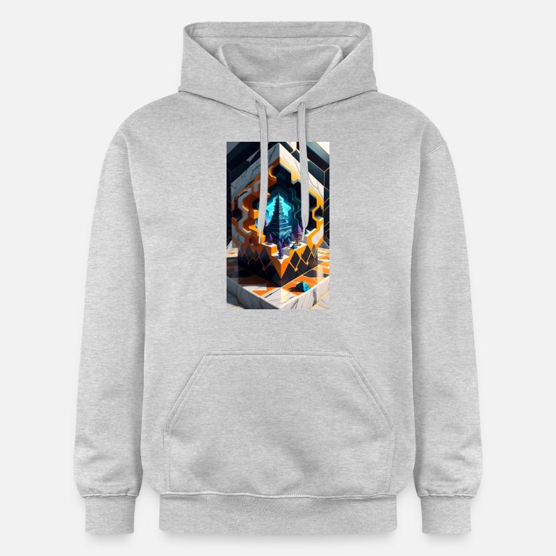 Kosmische Elemente - Gildan Unisex Softstyle® Midweight Hoodie - Hellgrau meliert