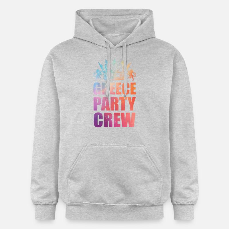 L’équipe du parti grec dit - Sweat à capuche Softstyle® Gildan Unisexe - gris clair chiné