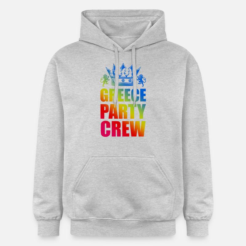 L’équipe du parti grec dit - Sweat à capuche Softstyle® Gildan Unisexe - gris clair chiné