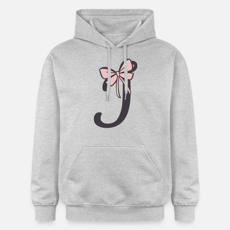 Lettre initiale i Ruban - Sweat à capuche Softstyle® Gildan Unisexe - gris clair chiné