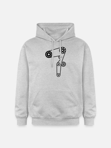 Zahnriemen_c1 - Gildan Unisex Softstyle® Midweight Hoodie - Hellgrau meliert