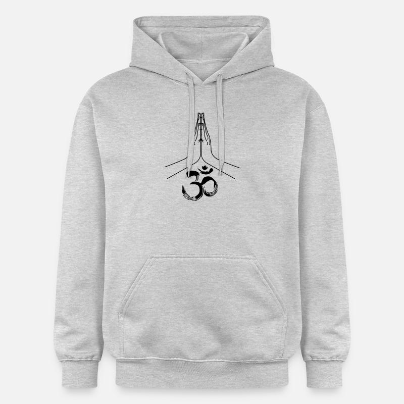Namaste ohm - Sweat à capuche Softstyle® Gildan Unisexe - gris clair chiné