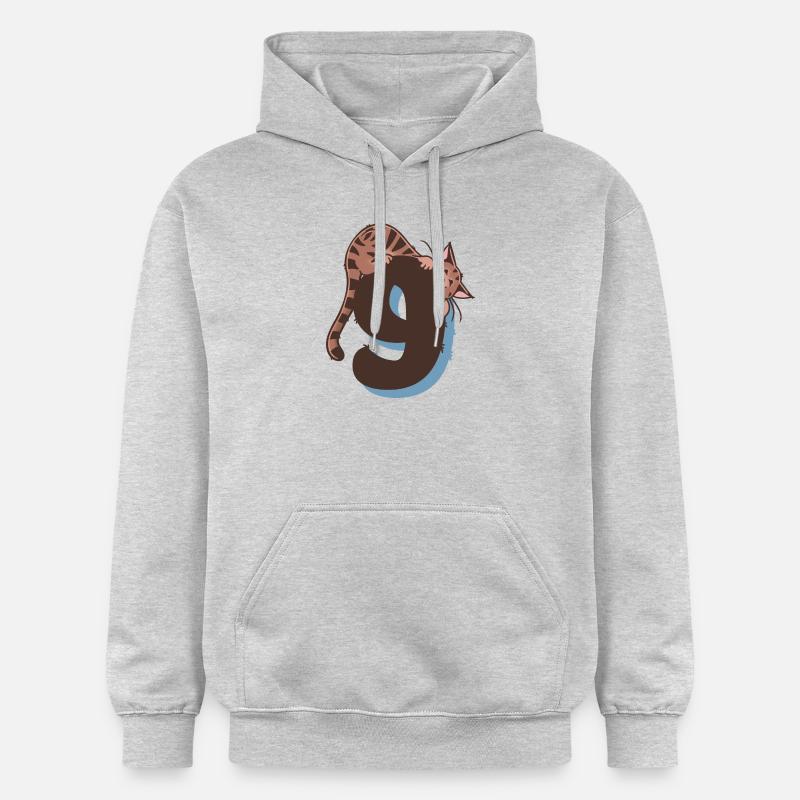 Cat numéro 9 - Sweat à capuche Softstyle® Gildan Unisexe - gris clair chiné