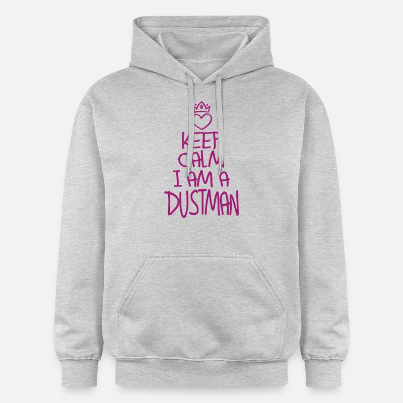 Keep Calm Müllmann cool Geschenk - Gildan Unisex Softstyle® Midweight Hoodie - Hellgrau meliert