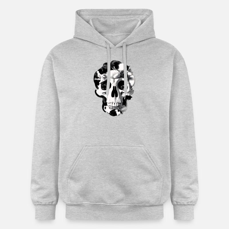 Crâne de chat - Sweat à capuche Softstyle® Gildan Unisexe - gris clair chiné