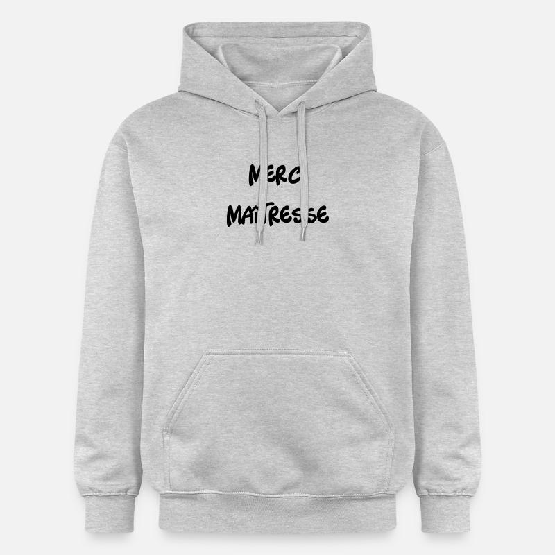 MAÎTRESSE. MERCI. MERCI MAÎTRESSE. - Sweat à capuche Softstyle® Gildan Unisexe - gris clair chiné