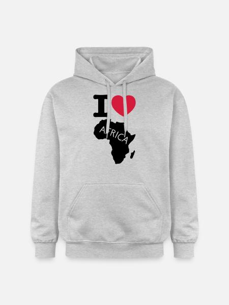 I love Africa - Gildan Unisex Softstyle® Midweight Hoodie - light heather grey