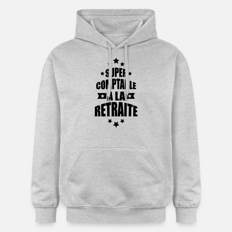 super comptable à la retraite - Sweat à capuche Softstyle® Gildan Unisexe - gris clair chiné