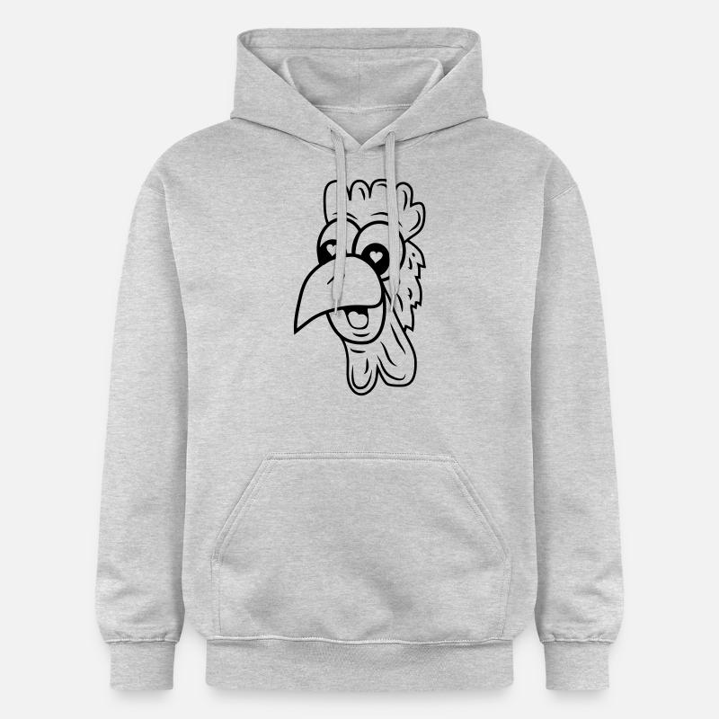Poulet amoureux - Sweat à capuche Softstyle® Gildan Unisexe - gris clair chiné