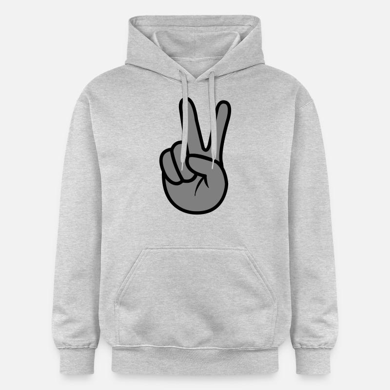 Main de la Paix - Sweat à capuche Softstyle® Gildan Unisexe - gris clair chiné