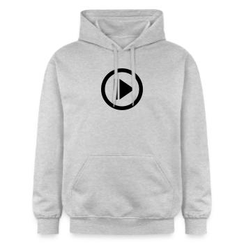 Play - Gildan Unisex Softstyle® Midweight Hoodie - light heather grey - Front - Liana (172cm) & Jaron (178cm)