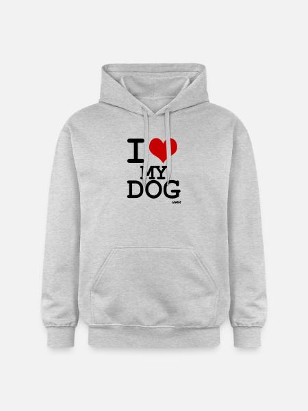 i love my dog - Gildan Unisex Softstyle® Midweight Hoodie - light heather grey