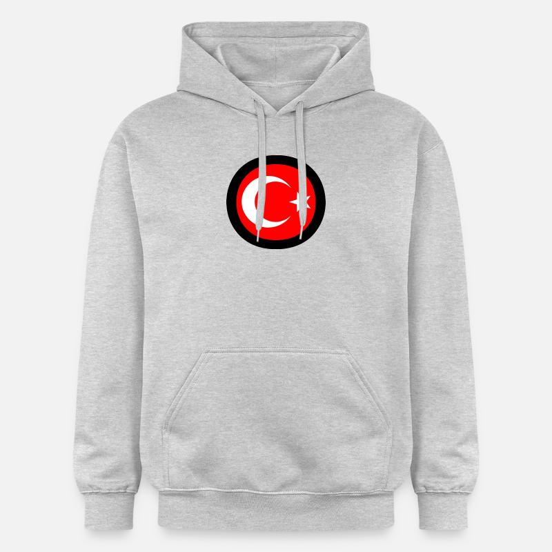 Drapeau turc - Sweat à capuche Softstyle® Gildan Unisexe - gris clair chiné