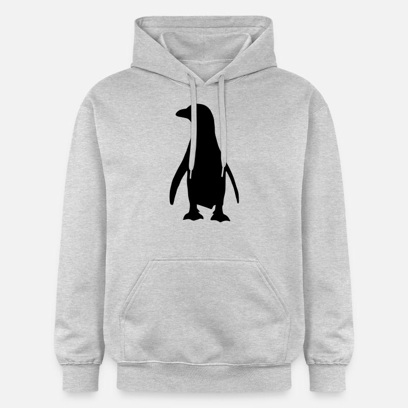 Pinguin - Gildan Unisex Softstyle® Midweight Hoodie - Hellgrau meliert