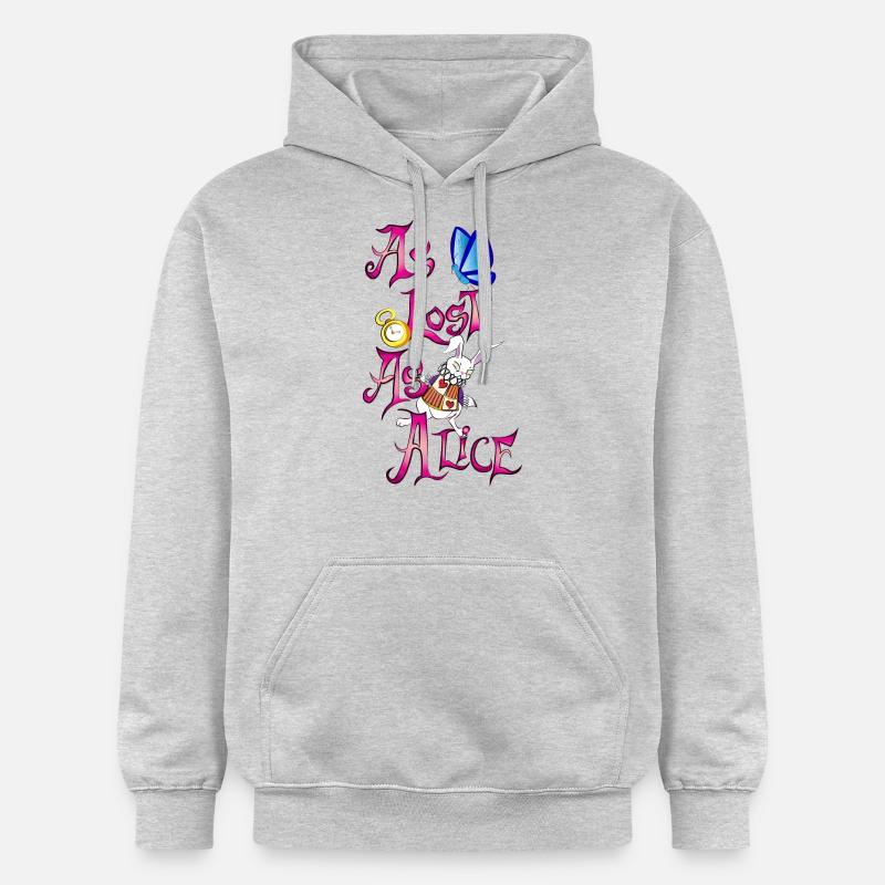 aussi perdu que alice - Sweat à capuche Softstyle® Gildan Unisexe - gris clair chiné