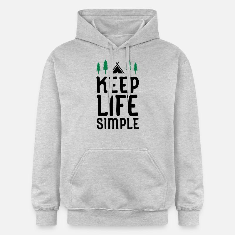 Keep Life Simple - Sweat à capuche Softstyle® Gildan Unisexe - gris clair chiné
