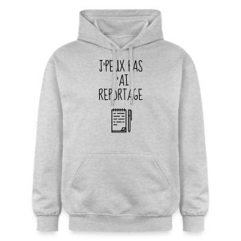 Journalist / Journalismus / Zeitung / Reporter - Gildan Unisex Softstyle® Midweight Hoodie - Hellgrau meliert - Vorne - Liana (172cm) & Jaron (178cm)