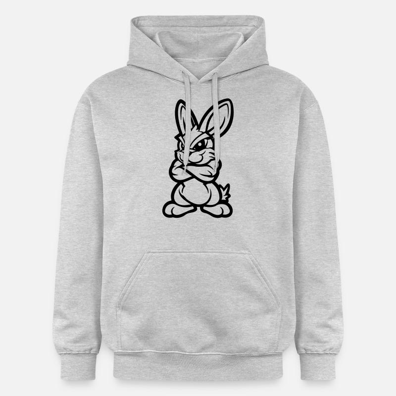 Bande dessinée Hase Rabbit - Sweat à capuche Softstyle® Gildan Unisexe - gris clair chiné