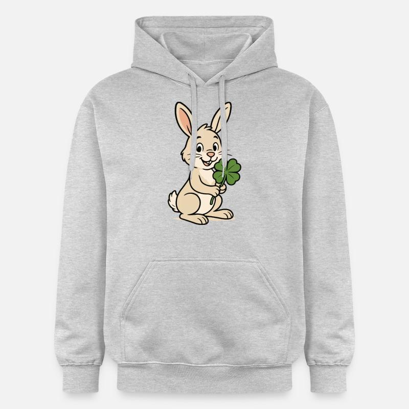Trèfle de lapin - Sweat à capuche Softstyle® Gildan Unisexe - gris clair chiné