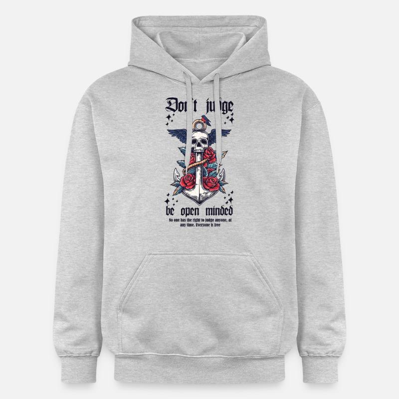 Ne jugez pas - Sweat à capuche Softstyle® Gildan Unisexe - gris clair chiné