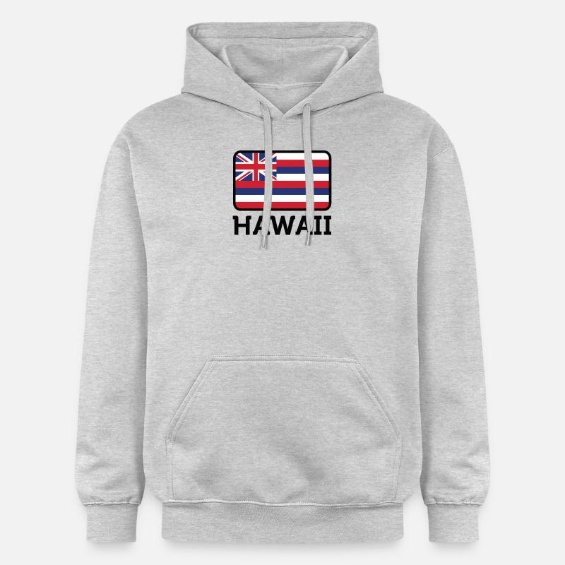 Drapeau national d'Hawaï - Sweat à capuche Softstyle® Gildan Unisexe - gris clair chiné