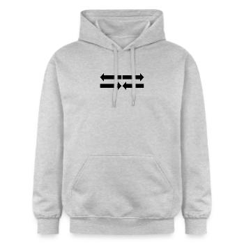 Mark's arrows - Gildan Unisex Softstyle® Midweight Hoodie - Hellgrau meliert - Vorne - Liana (172cm) & Jaron (178cm)