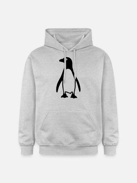 Manchot - Sweat à capuche Softstyle® Gildan Unisexe - gris clair chiné