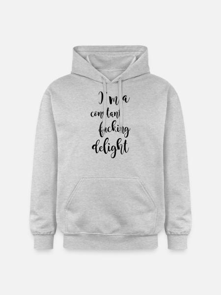 I'm a constant fucking delight - Gildan Unisex Softstyle® Midweight Hoodie - light heather grey