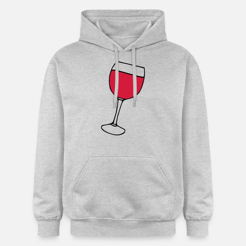 Vin rouge dans le verre - Sweat à capuche Softstyle® Gildan Unisexe - gris clair chiné