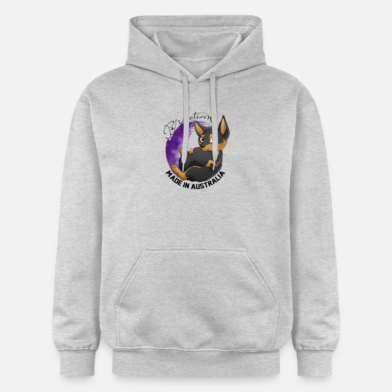 Kelpie Galaxie - Noir Feu - Sweat à capuche Softstyle® Gildan Unisexe - gris clair chiné