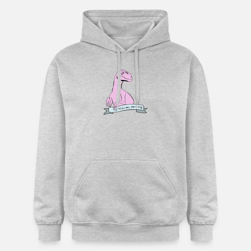 Embrasse-moi, chérie | Mode animaux - Sweat à capuche Softstyle® Gildan Unisexe - gris clair chiné