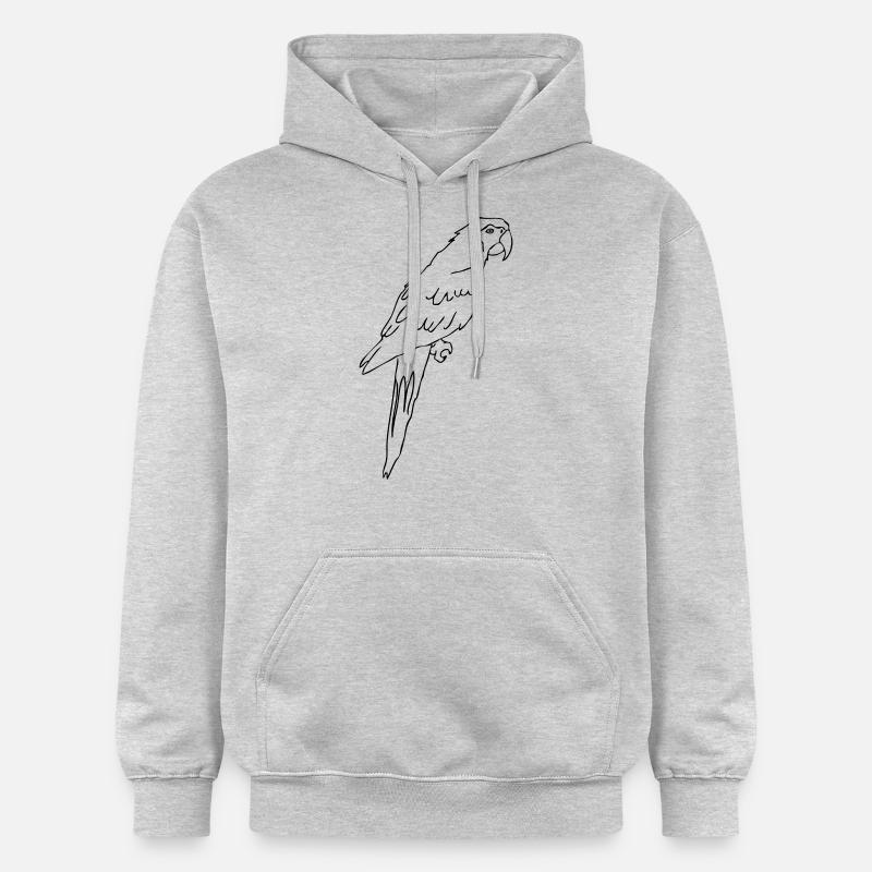 perroquet - Sweat à capuche Softstyle® Gildan Unisexe - gris clair chiné