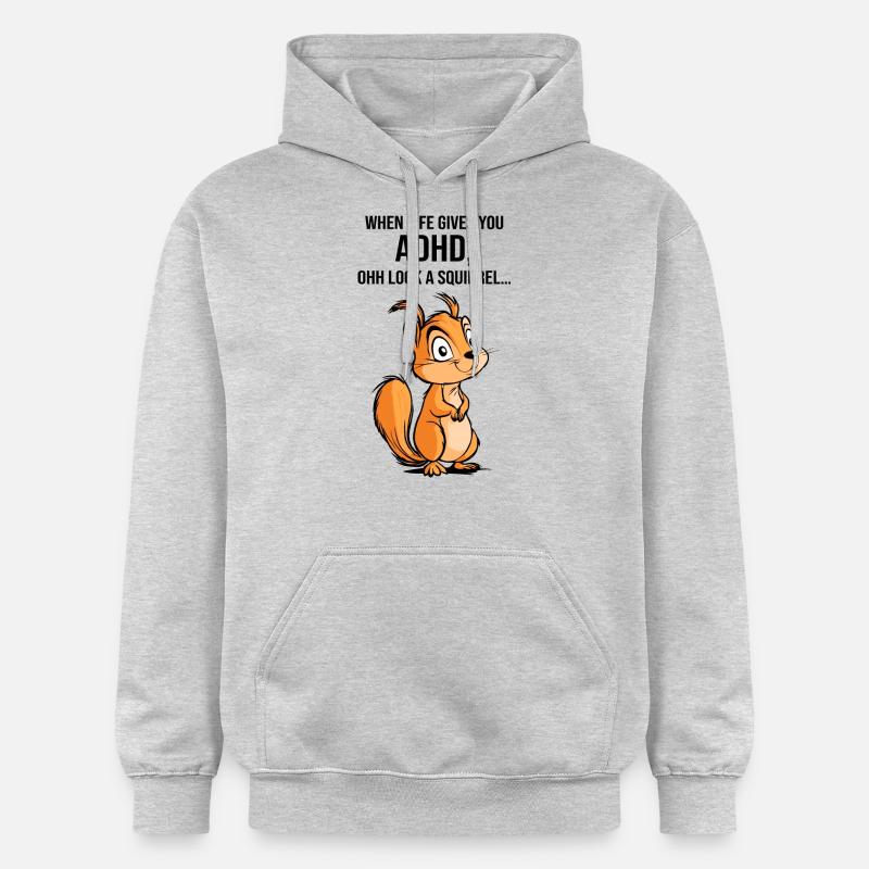 ADHS Eichhörnchen - Gildan Unisex Softstyle® Midweight Hoodie - Hellgrau meliert