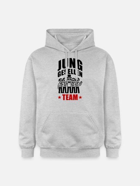 Junggesellen Team Jga - Gildan Unisex Softstyle® Midweight Hoodie - Hellgrau meliert