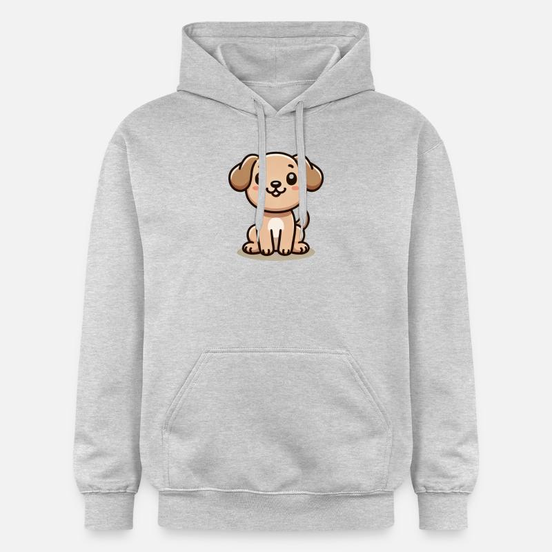 Chiot mignon - Sweat à capuche Softstyle® Gildan Unisexe - gris clair chiné