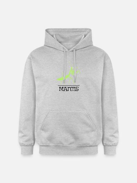 Gottesanbeterin – Illustration für Naturfreunde - Gildan Unisex Softstyle® Midweight Hoodie - Hellgrau meliert