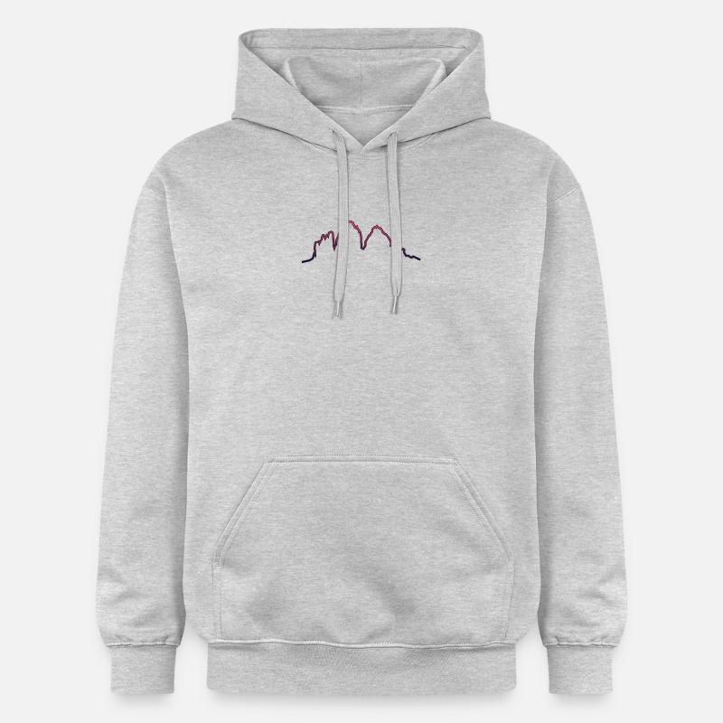 Dolomites Three Peaks Aube - Sweat à capuche Softstyle® Gildan Unisexe - gris clair chiné